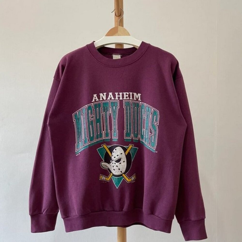 Vintage 90s Anaheim Mighty Ducks Crewneck Sweatshirt, Mighty Ducks Shirt Tee